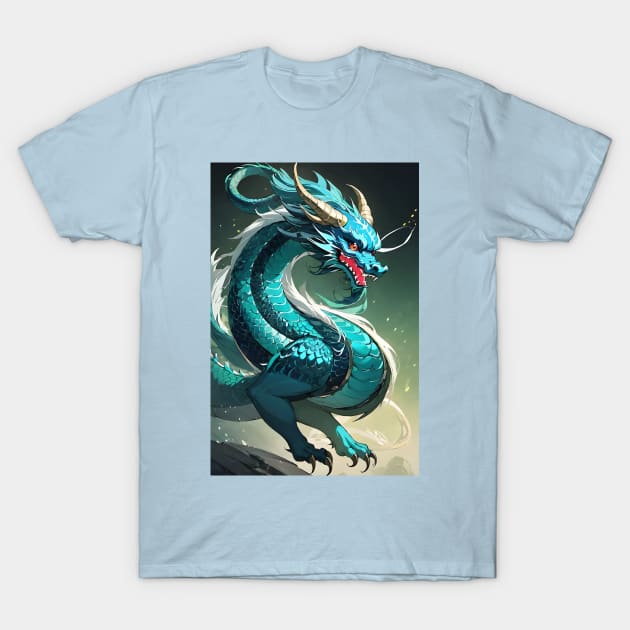 Green serpent dragon T-Shirt by Spaceboyishere